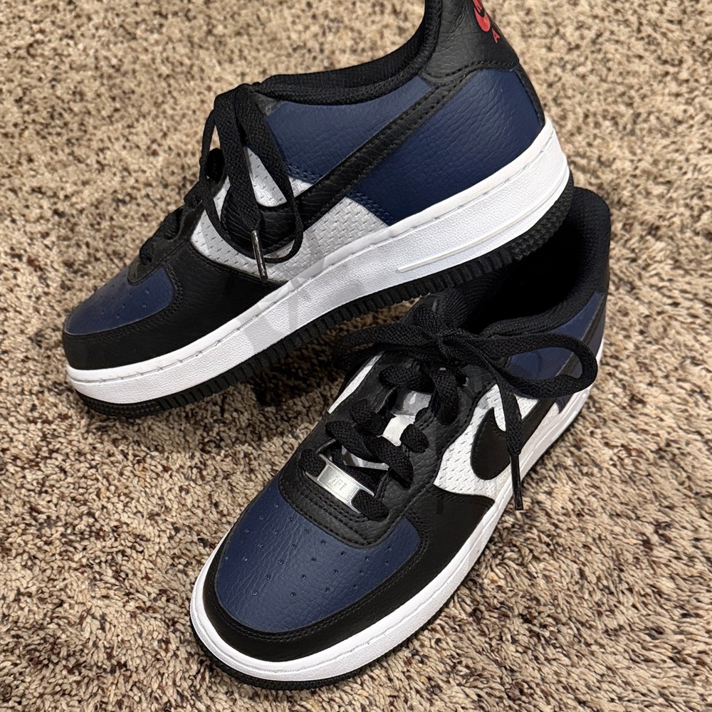 Nike Black and Blue Sneakers